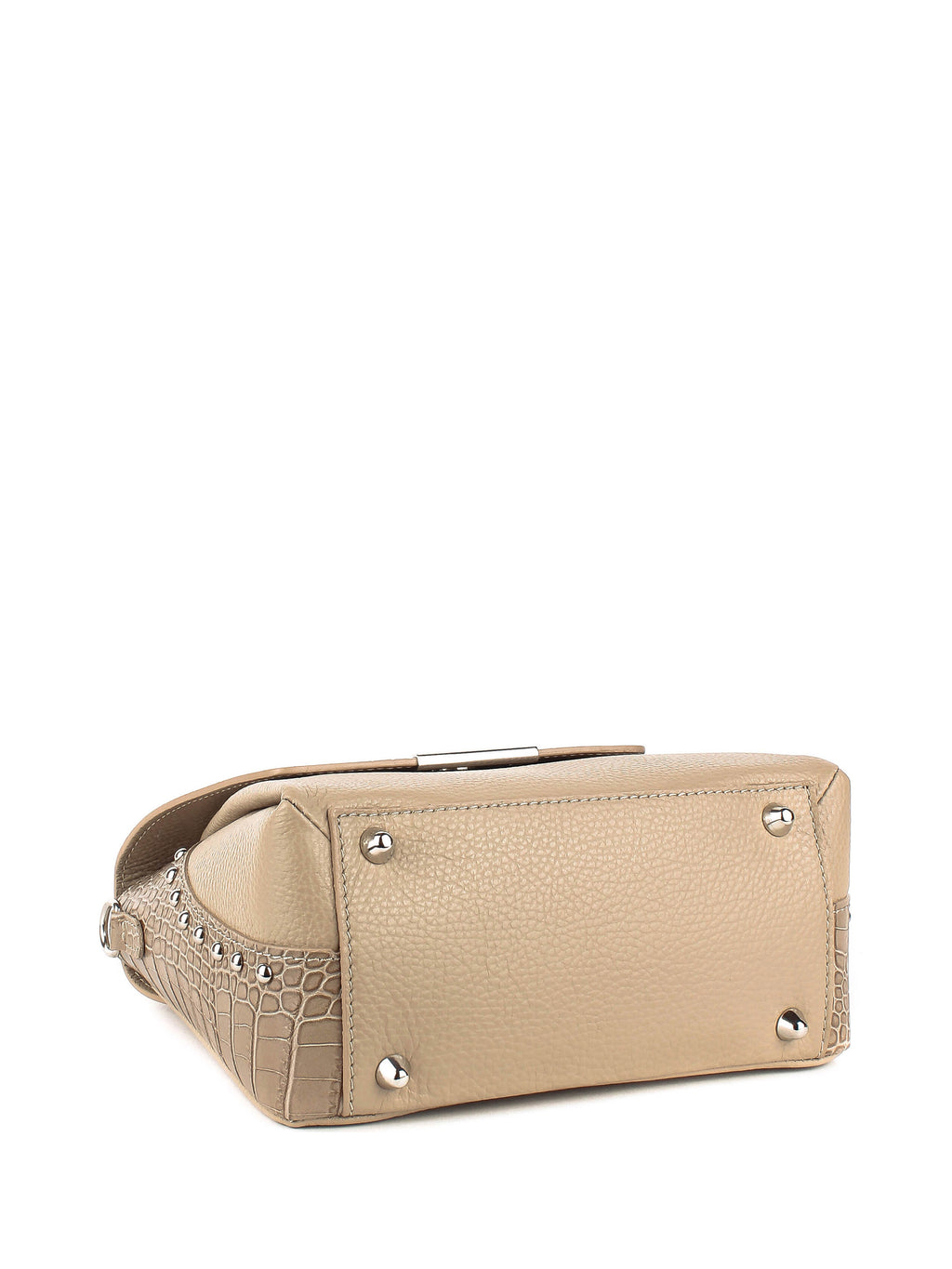 Bolso de mano de piel italiana Gris 6399-52-101