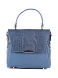 Bolso de mano de piel italiana Темно блакитний 6399-97-101