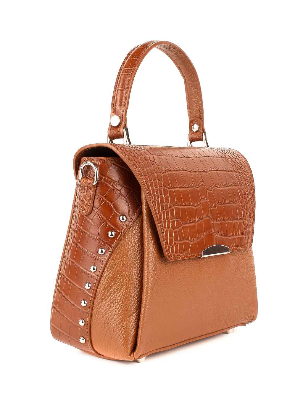 Bolso de mano de piel italiana Rojo 6399-45-101