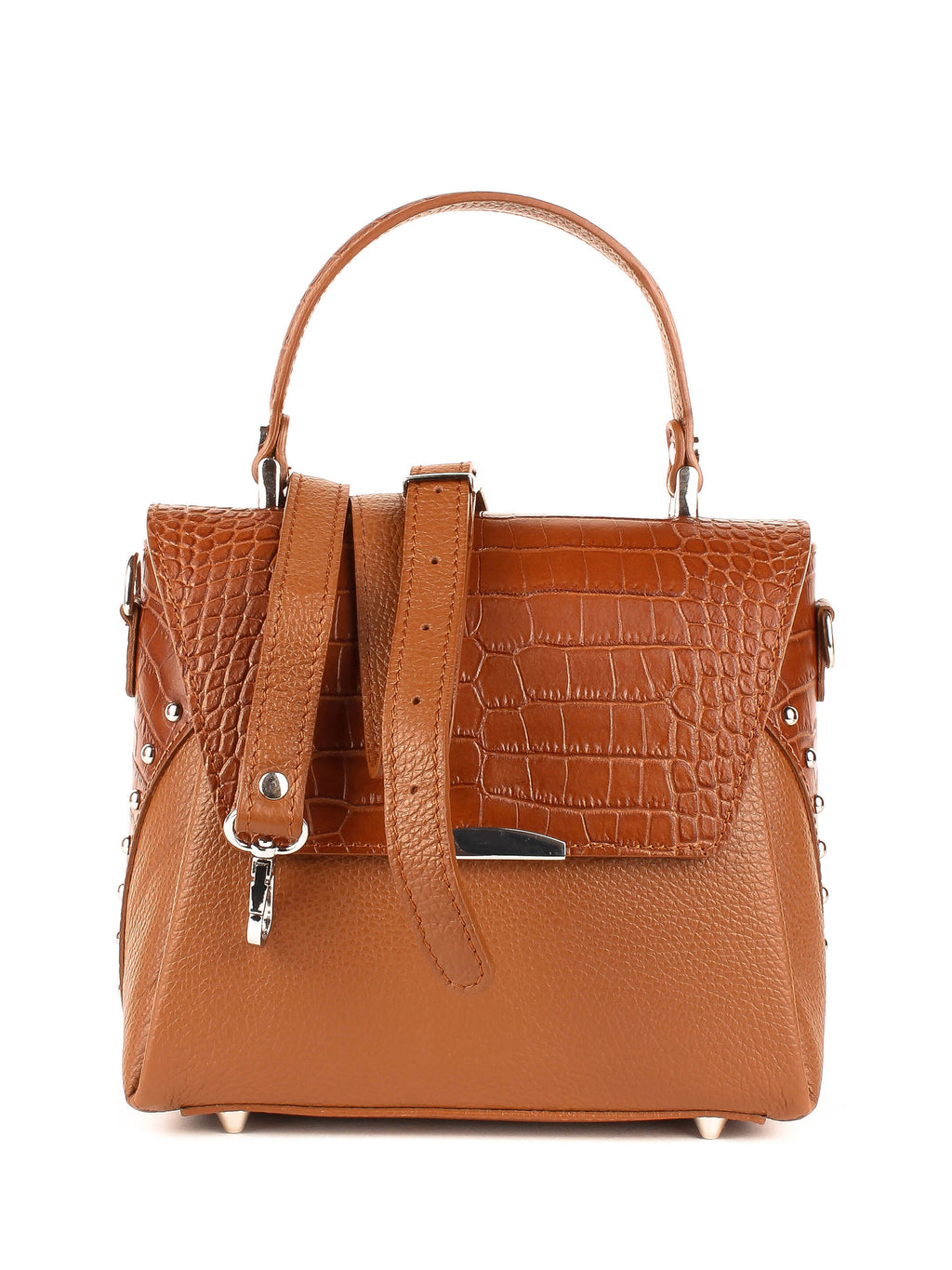 Bolso de mano de piel italiana Rojo 6399-45-101