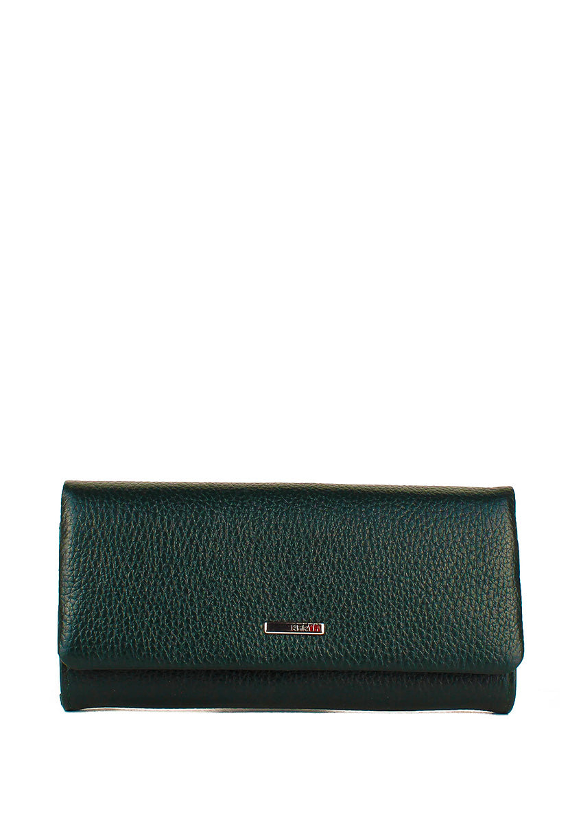 Cartera de piel italiana Verde 1159-030