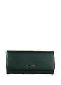 Cartera de piel italiana Verde 1159-030