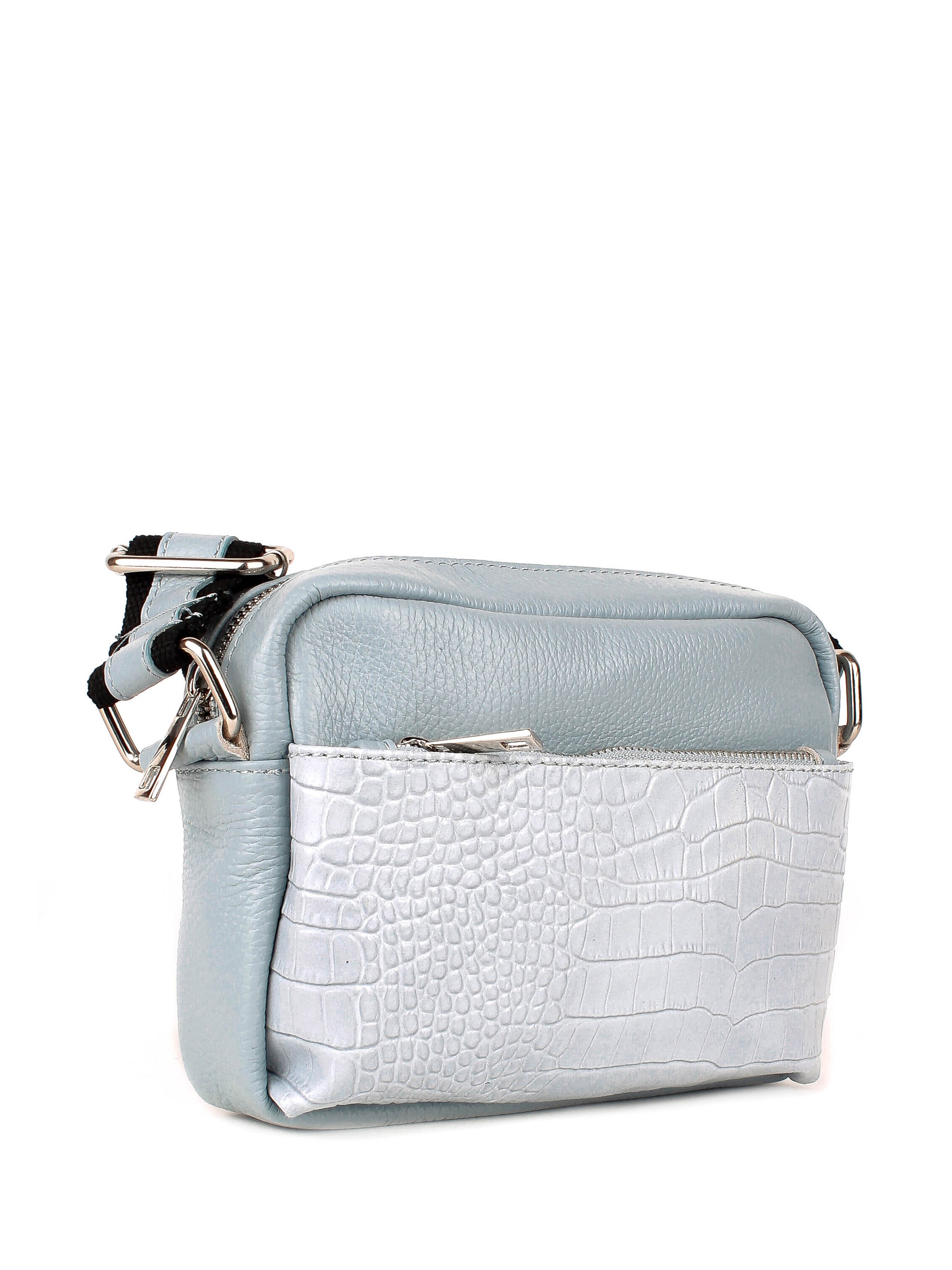 Bandolera de piel italiana Блакитний 1317-17-101