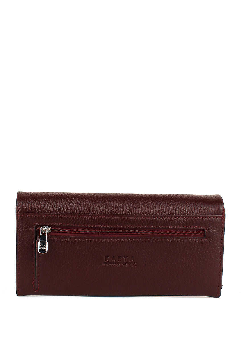 Cartera de piel italiana Burgoña 1159-243