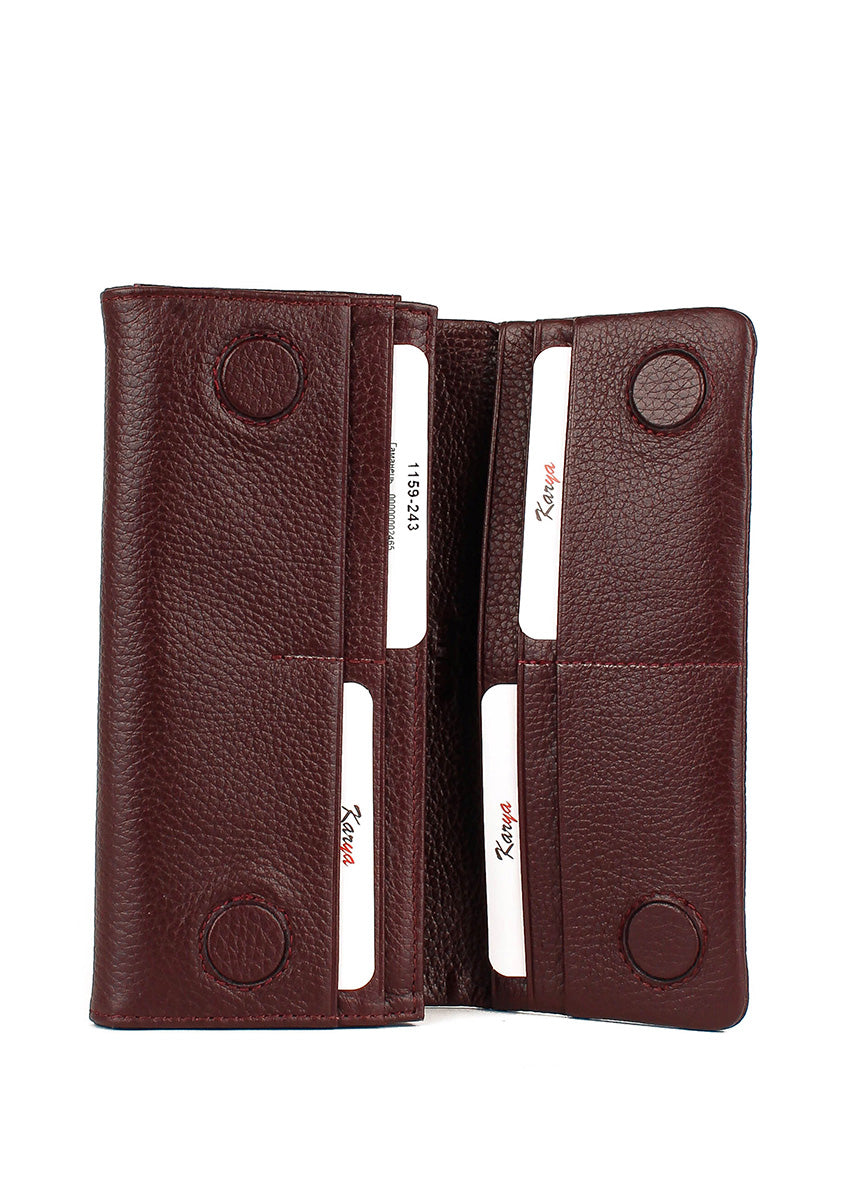 Cartera de piel italiana Burgoña 1159-243