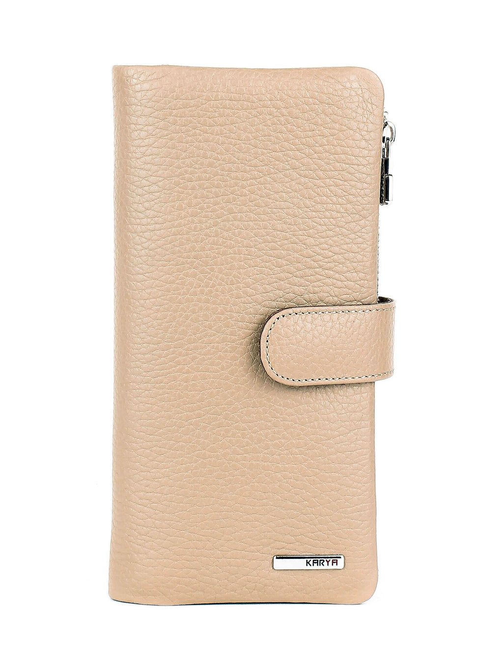 Cartera de piel italiana Gris 1135-50