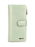 Cartera de piel italiana Verde 1135-026