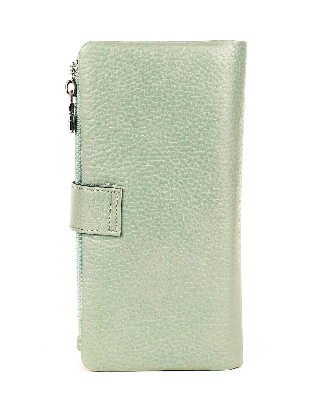 Cartera de piel italiana Verde 1135-026