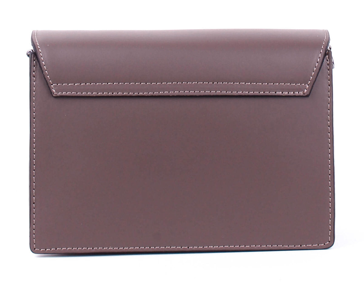 Bandolera de piel italiana Gris, Marrón 4701-104-31