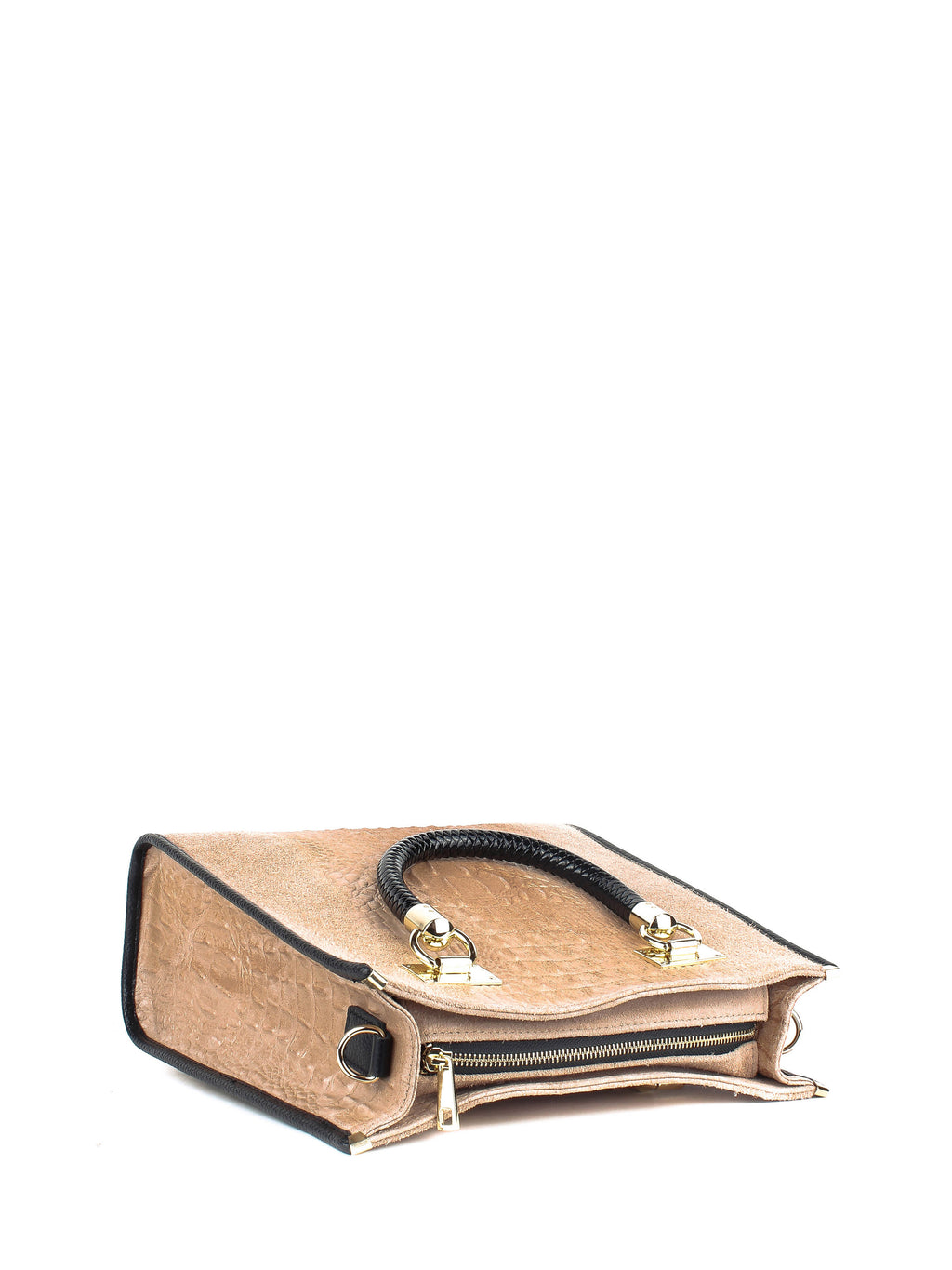 Bolso Tote de piel italiana Beige 8560-60-36