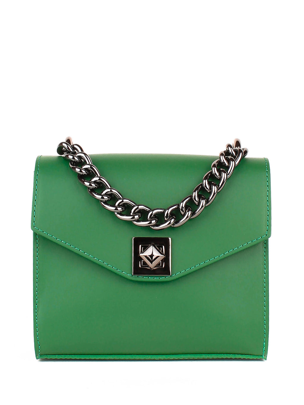 Bandolera de piel italiana Verde 5269-08-31