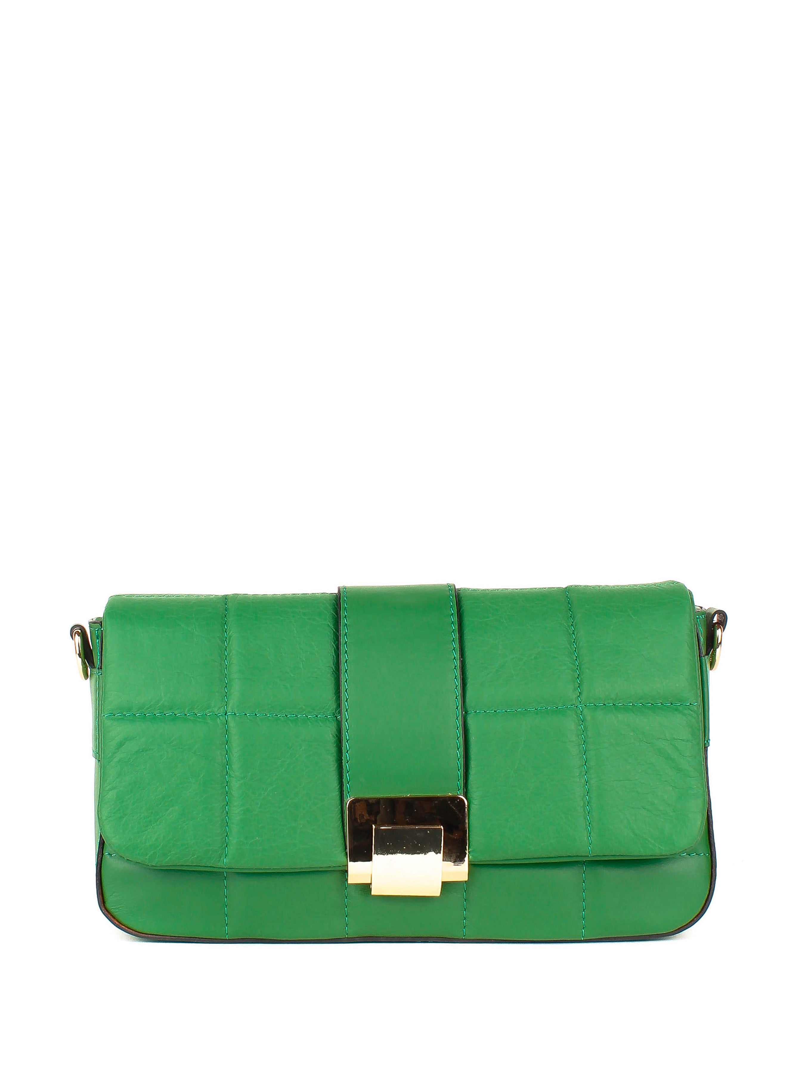 Bandolera de piel italiana Verde 5522-08-37