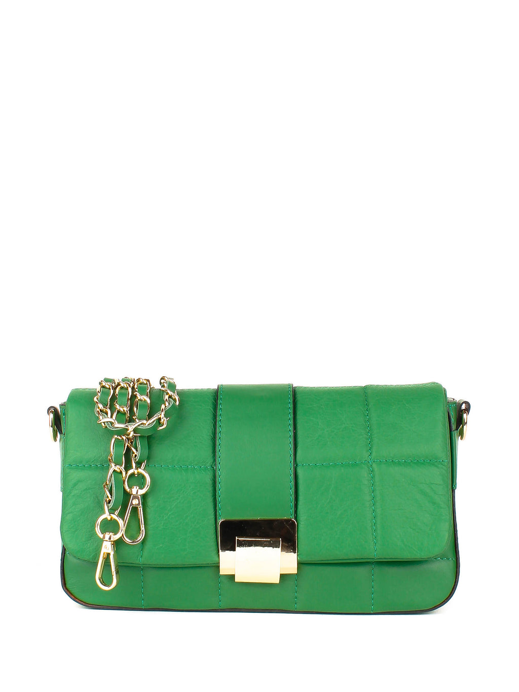 Bandolera de piel italiana Verde 5522-08-37