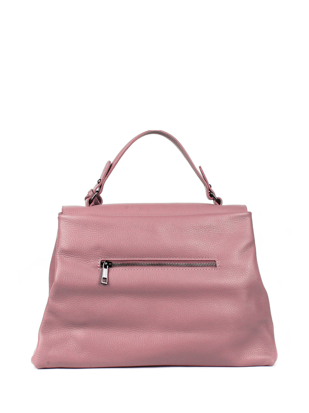 Bolso de mano de piel italiana LUNGA Rosa