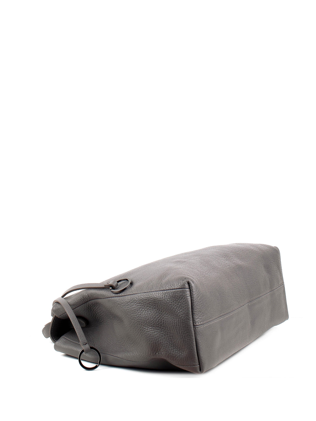 Bolso de mano de piel italiana LUNGA Gris