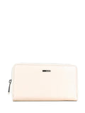 Cartera de piel italiana Beige 1072-13