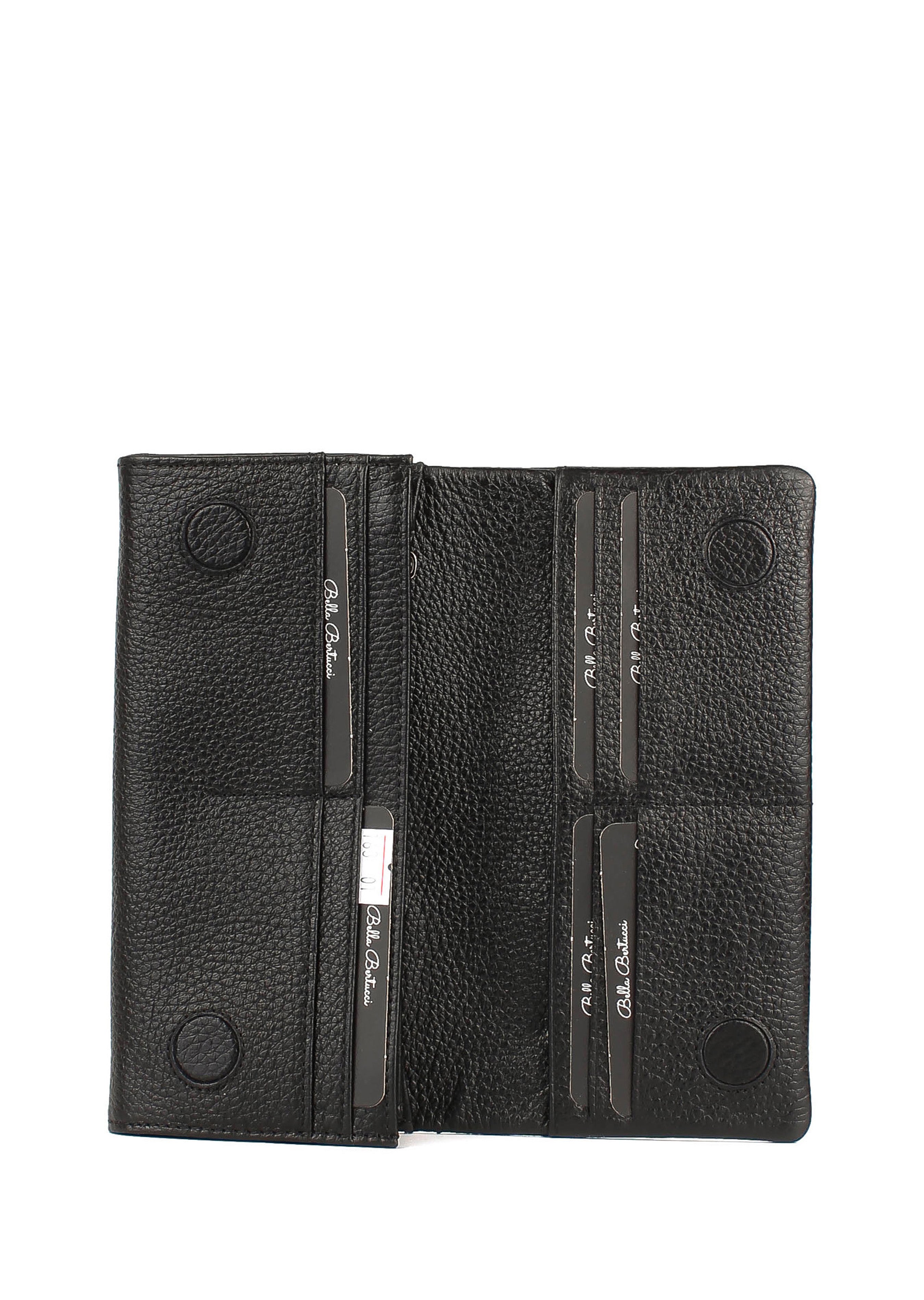 Bandolera de piel italiana Negro 163-01