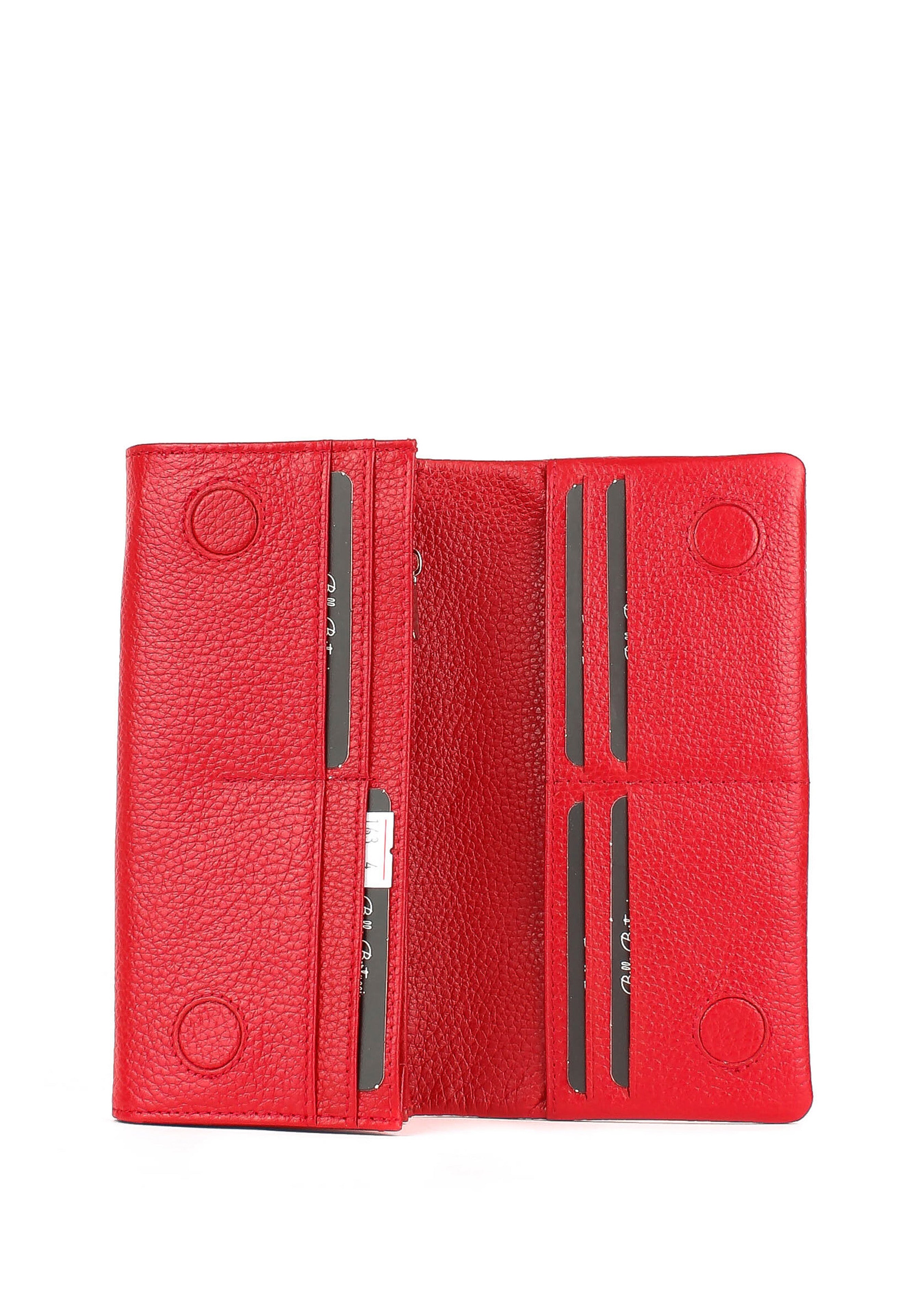 Bandolera de piel italiana Rojo 163-4