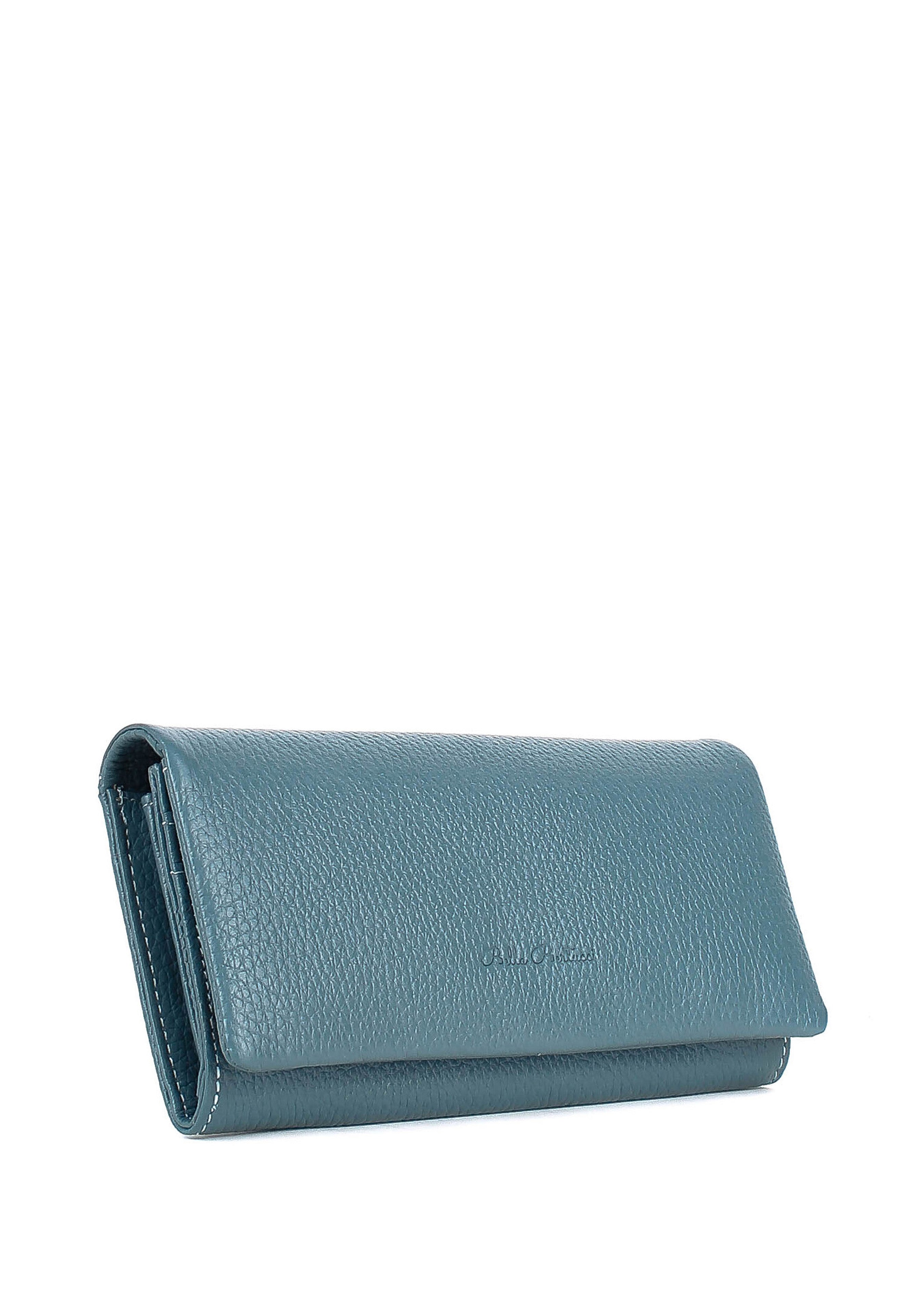 Bandolera de piel italiana Темно блакитний 163-418