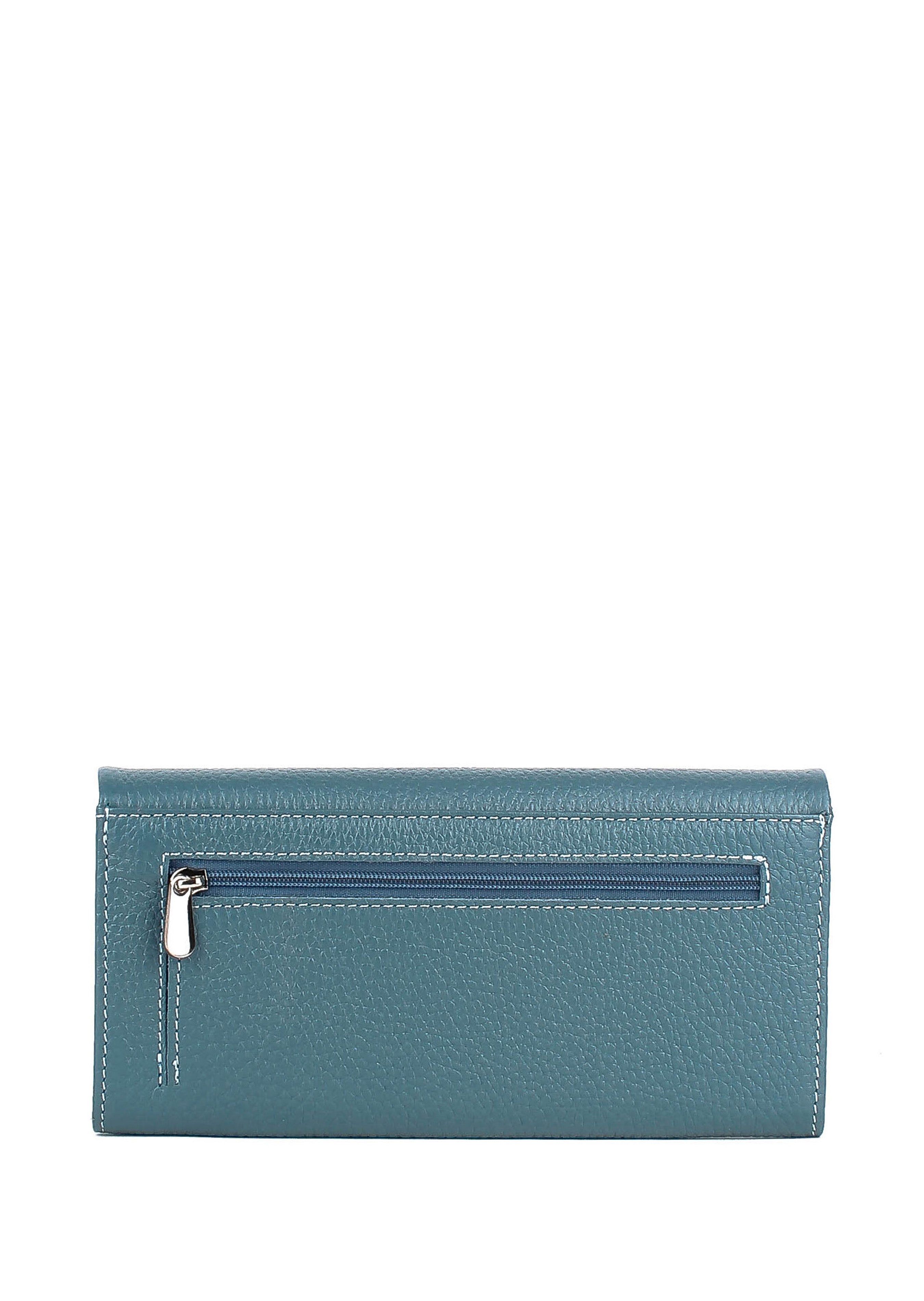 Bandolera de piel italiana Темно блакитний 163-418