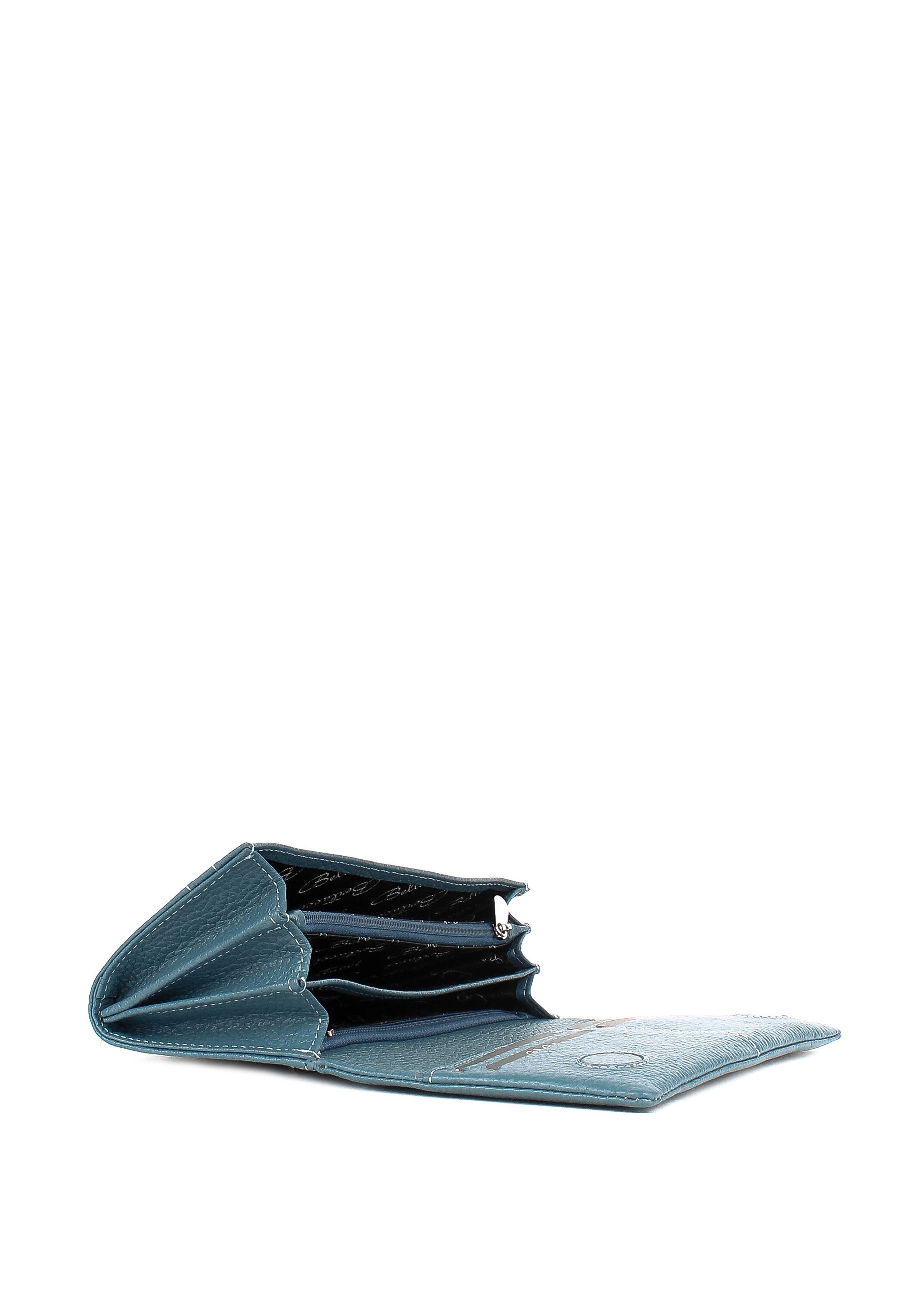 Bandolera de piel italiana Темно блакитний 163-418