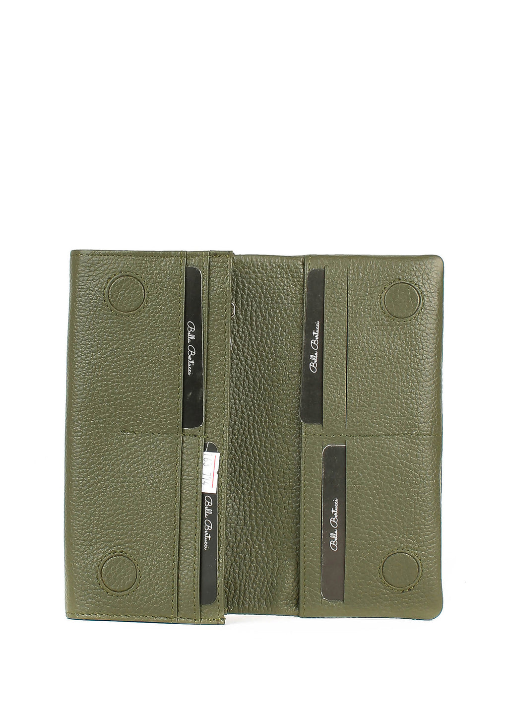 Bandolera de piel italiana Verde 163-774