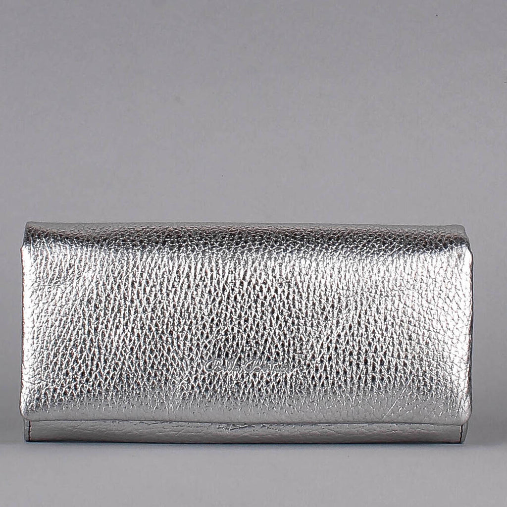 Bandolera de piel italiana Plata 163-718