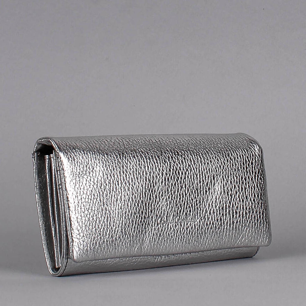 Bandolera de piel italiana Plata 163-718