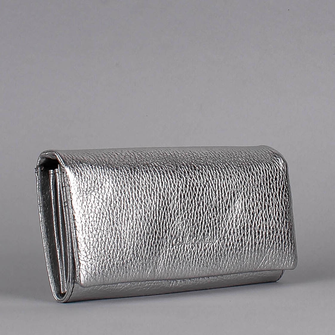 Bandolera de piel italiana Plata 163-718