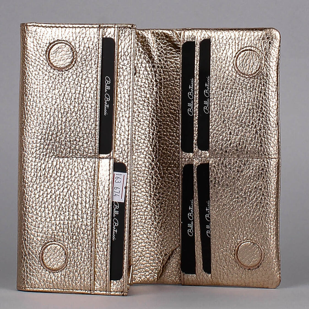 Bandolera de piel italiana Amarillo 163-674