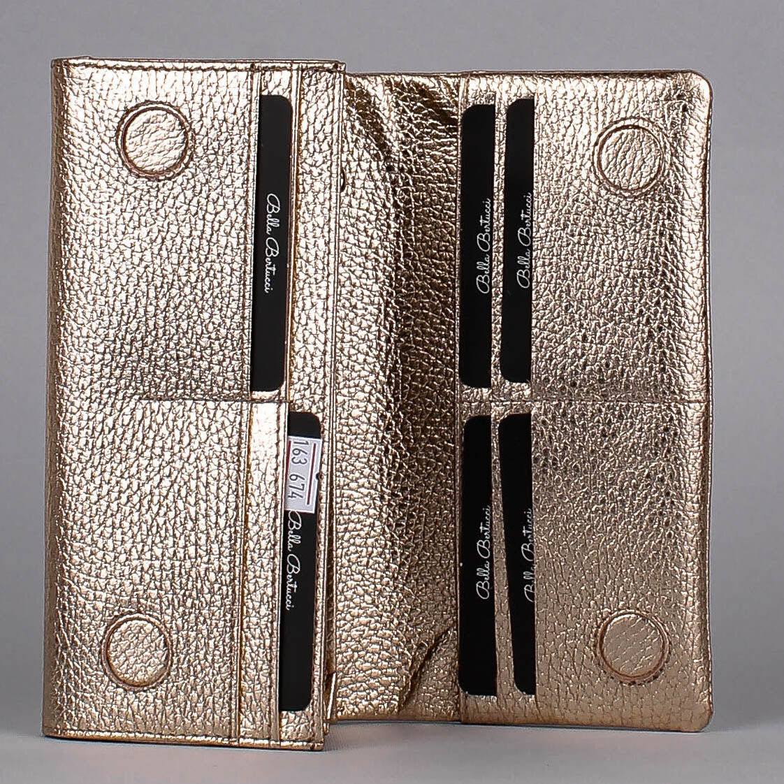 Bandolera de piel italiana Amarillo 163-674