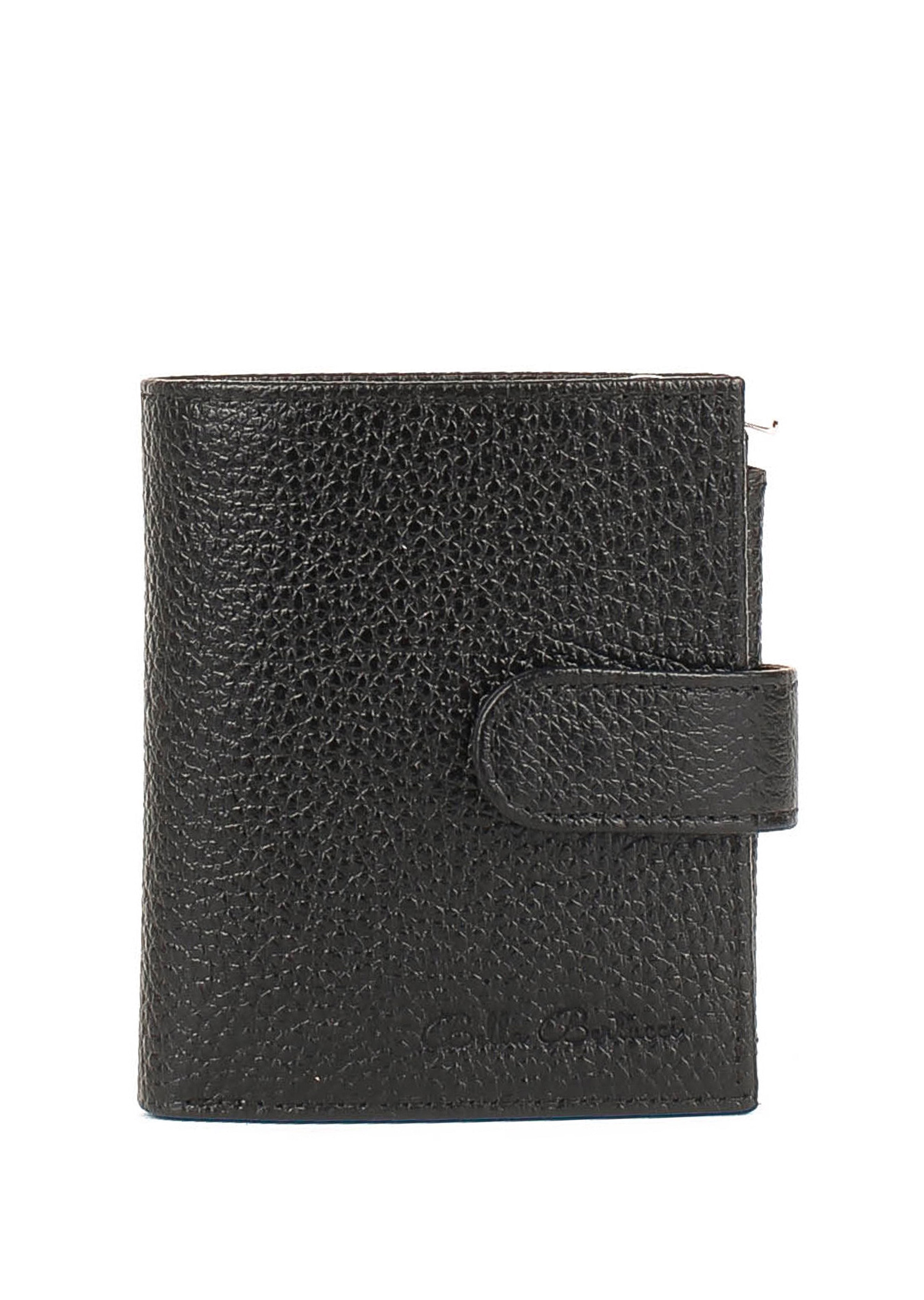 Bandolera de piel italiana Negro 166-01