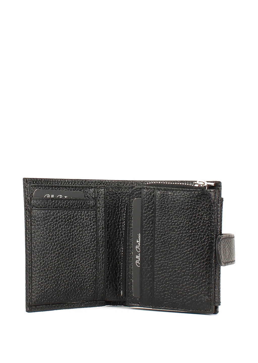 Bandolera de piel italiana Negro 166-01