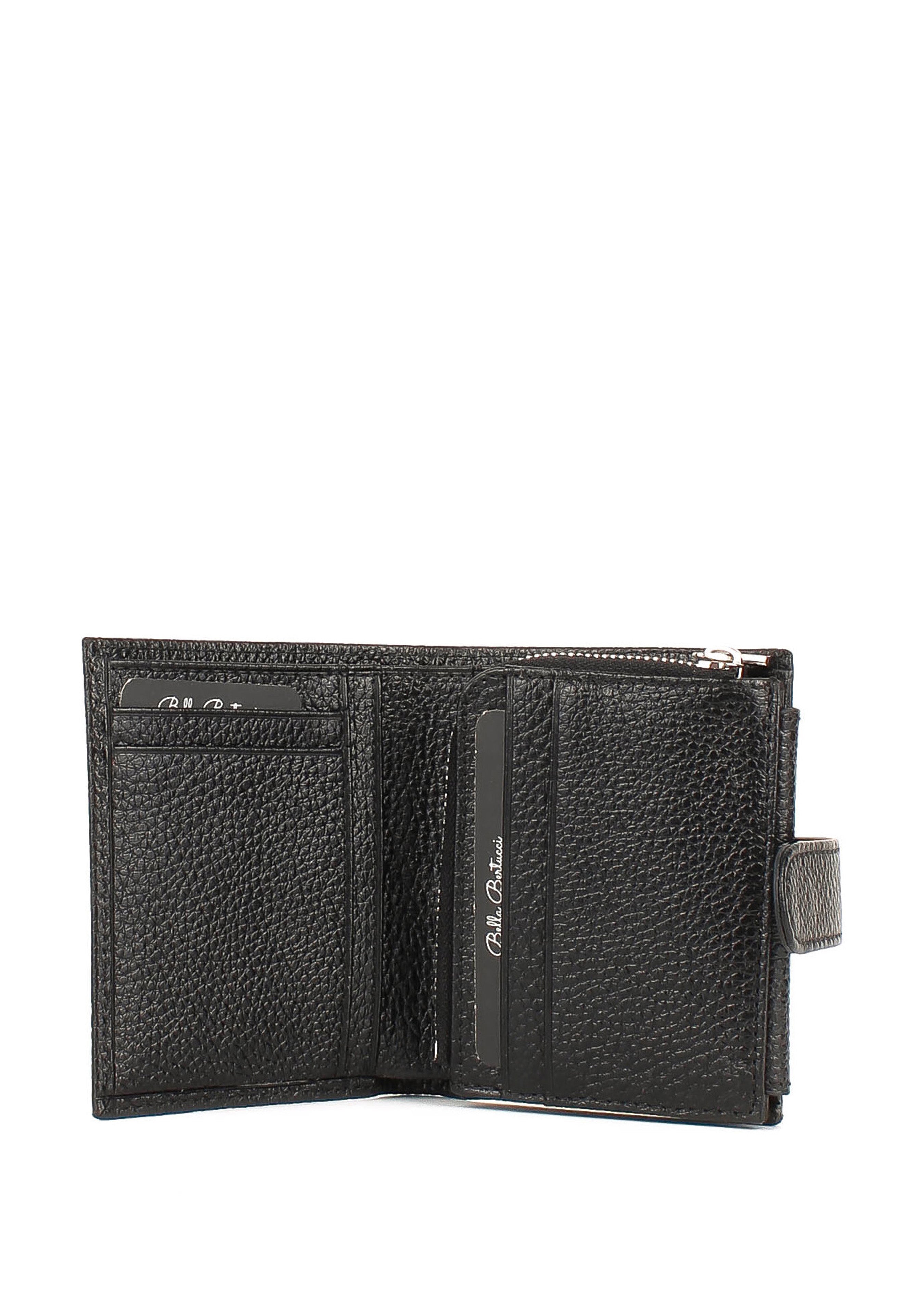 Bandolera de piel italiana Negro 166-01