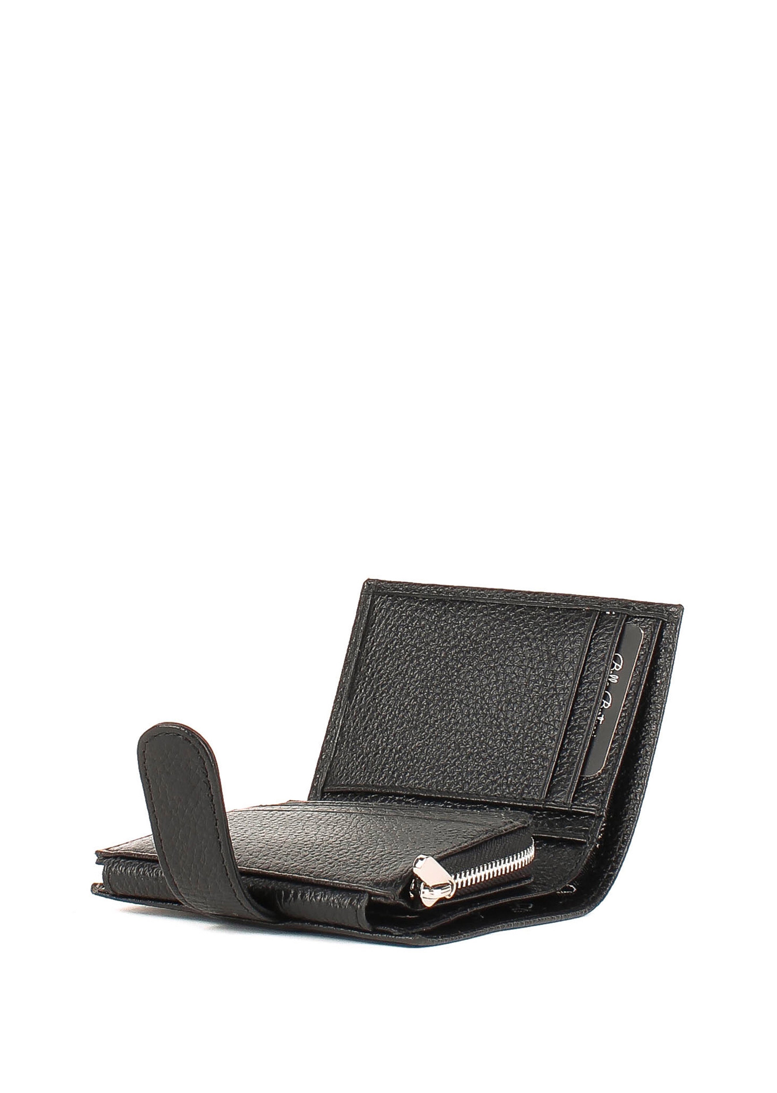 Bandolera de piel italiana Negro 166-01