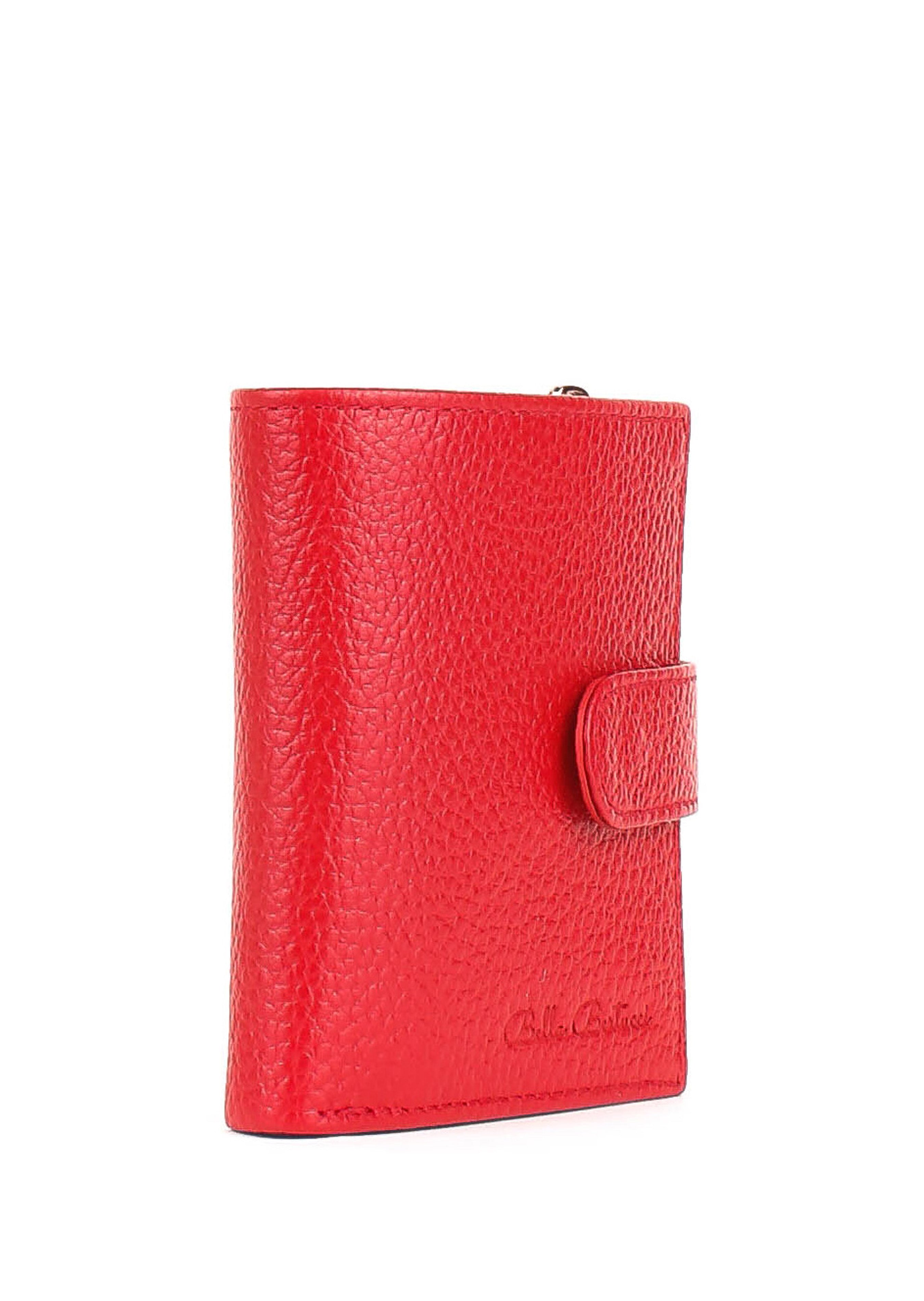 Bandolera de piel italiana Rojo 166-4