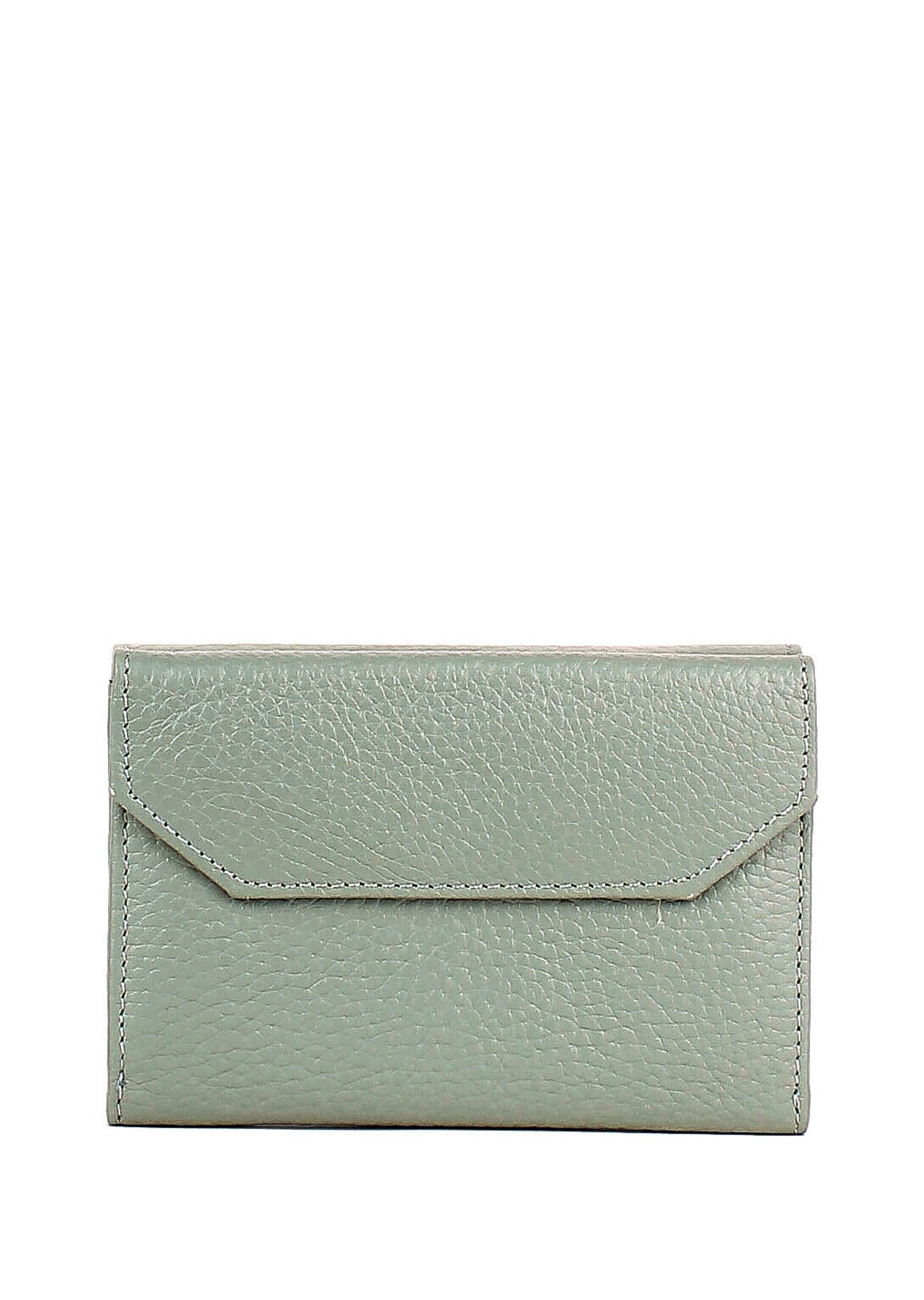 Cartera de piel italiana Verde 305-752