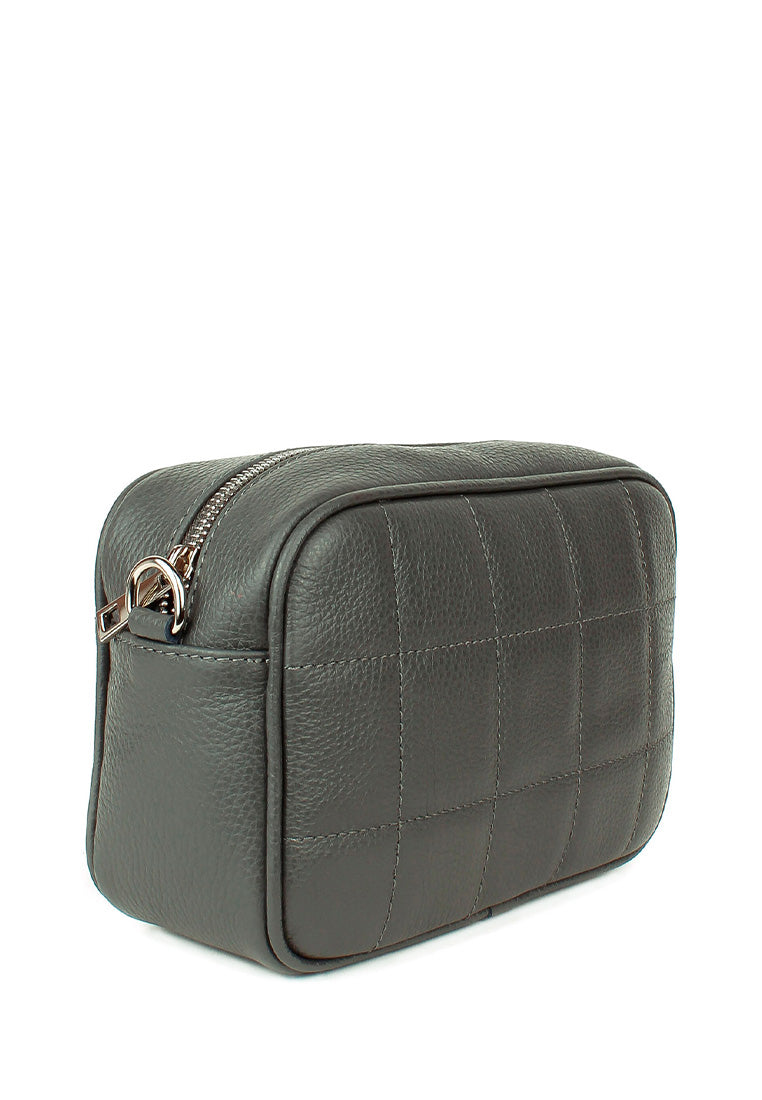 Bandolera de piel italiana Gris 2843-27-37