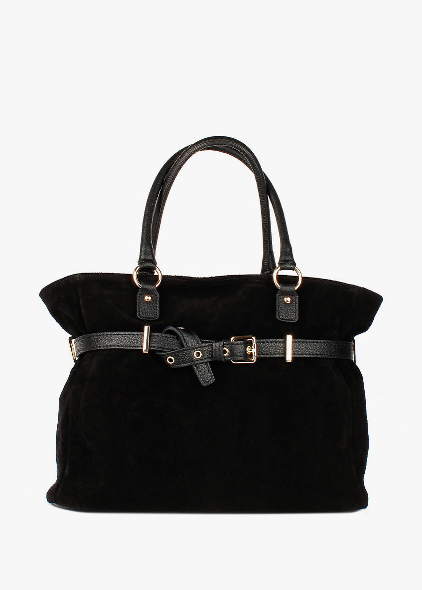 Bolso de mano de piel italiana Negro 6625-05-47