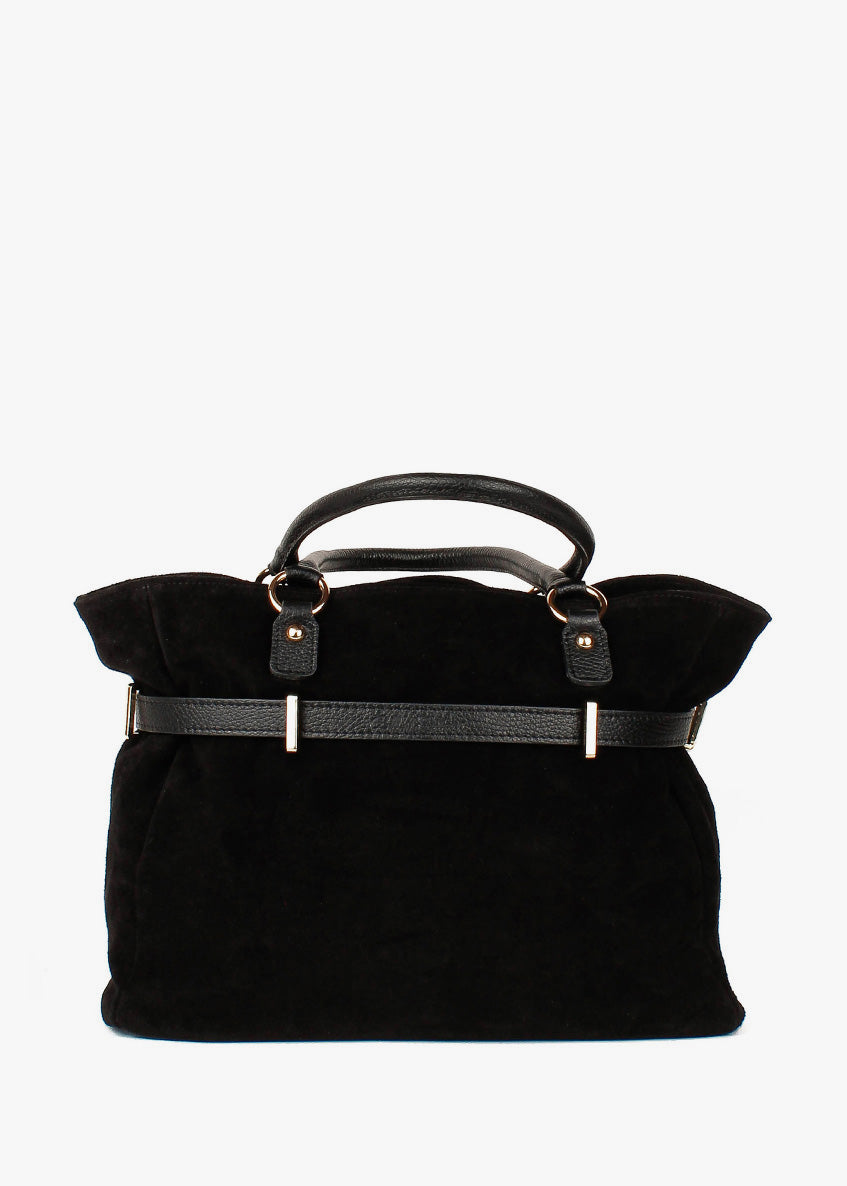 Bolso de mano de piel italiana Negro 6625-05-47