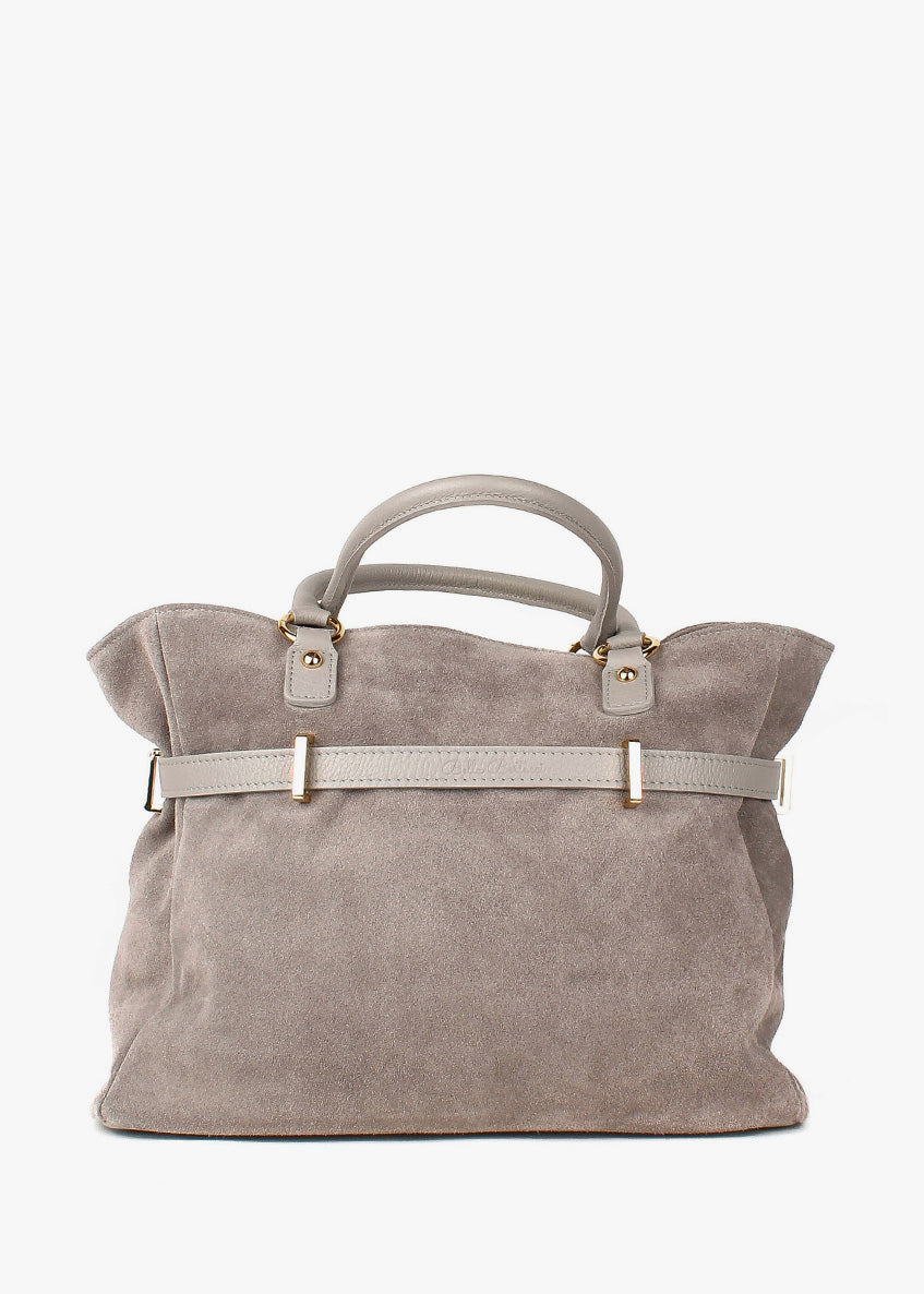 Bolso de mano de piel italiana Gris 6625-18-47