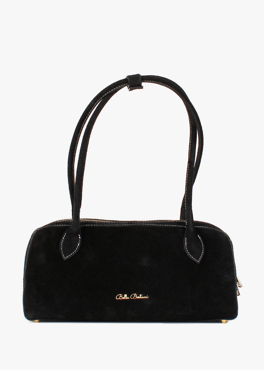 Bolso de mano de piel italiana Negro 8999-05-38