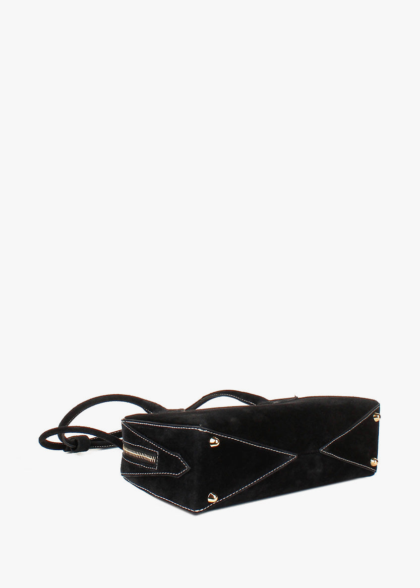 Bolso de mano de piel italiana Negro 8999-05-38