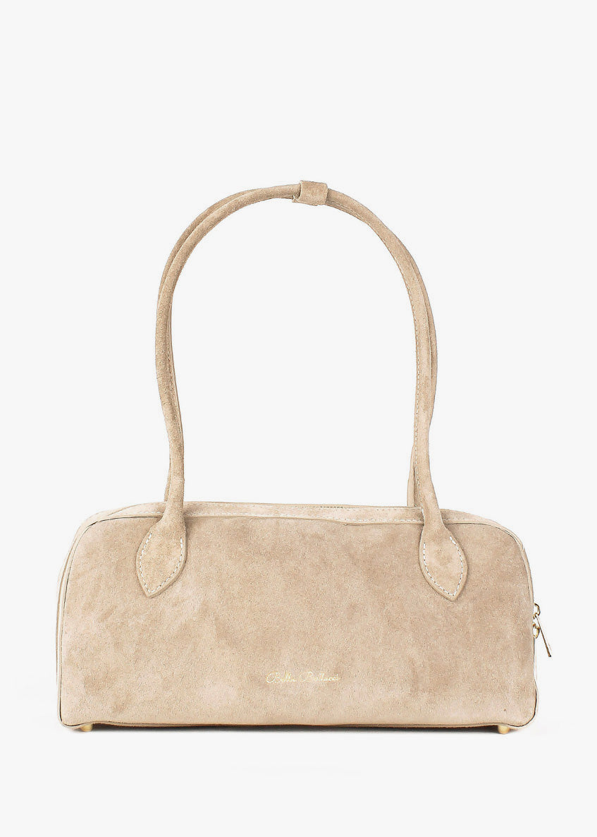 Bolso de mano de piel italiana Beige 8999-11-38