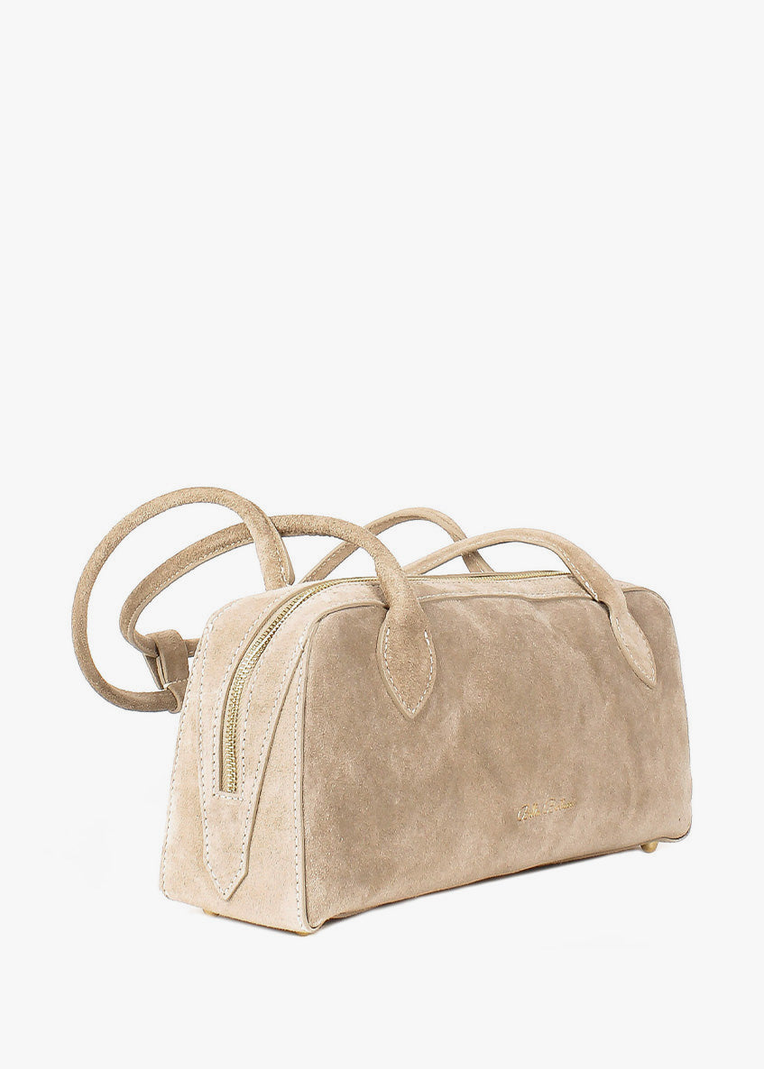 Bolso de mano de piel italiana Beige 8999-11-38