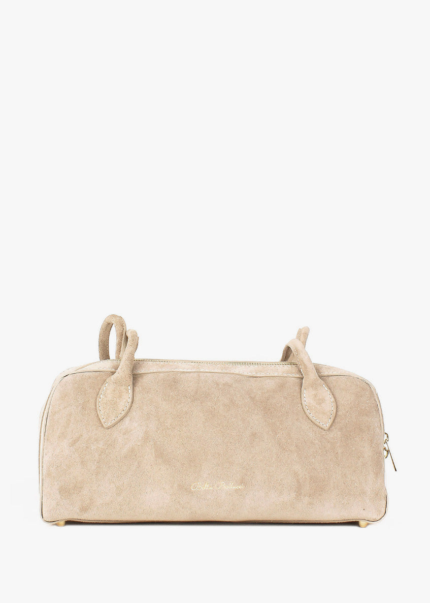 Bolso de mano de piel italiana Beige 8999-11-38