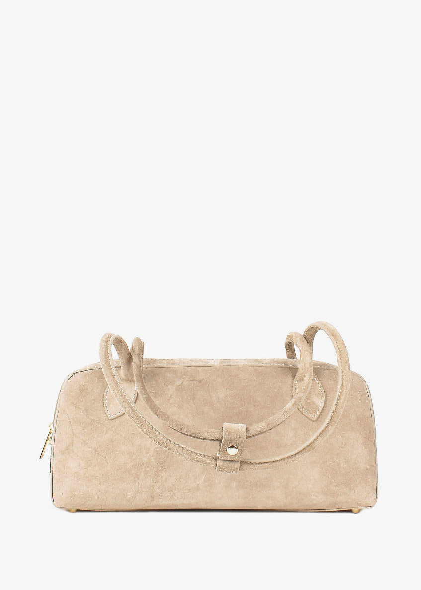 Bolso de mano de piel italiana Beige 8999-11-38