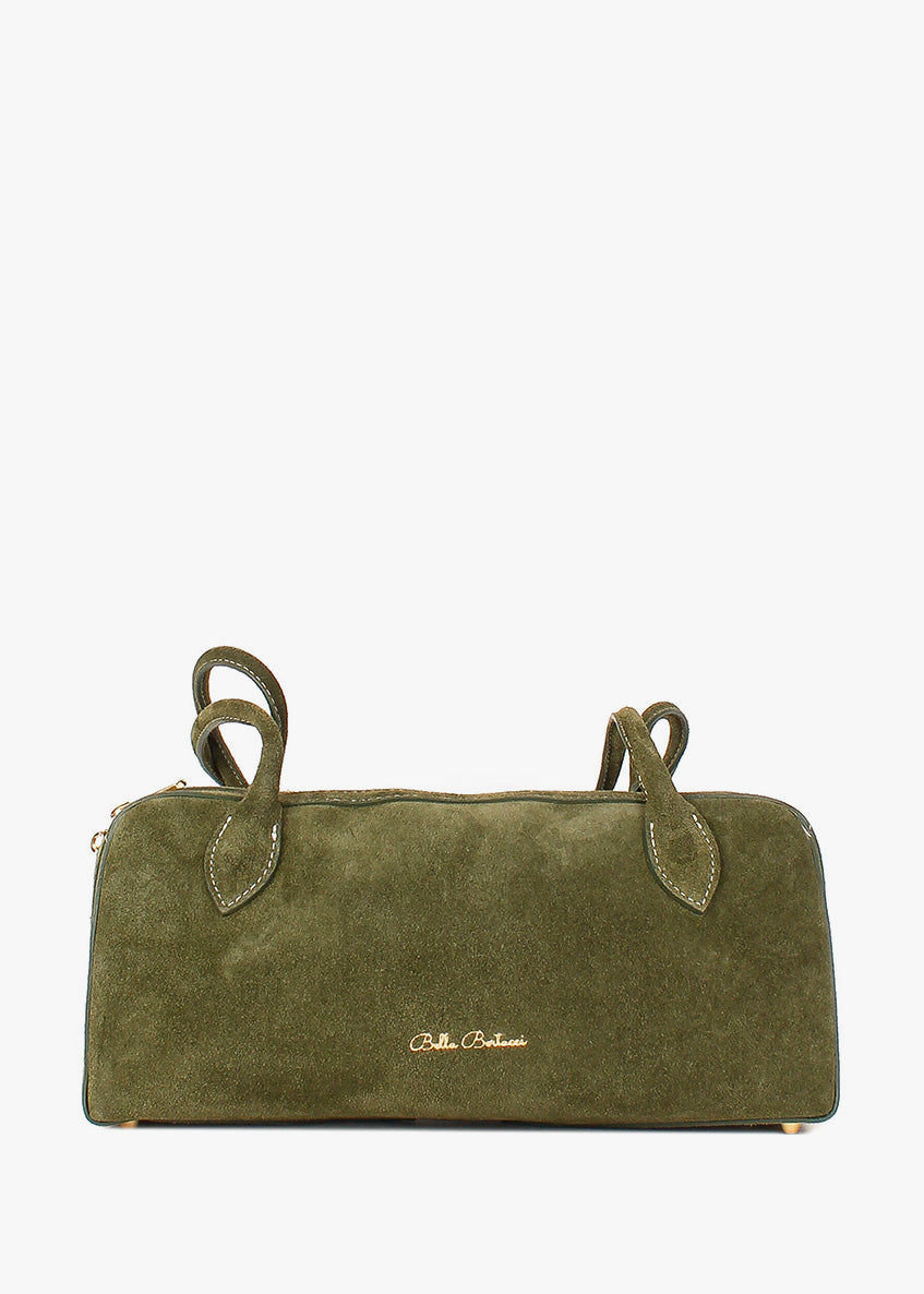 Bolso de mano de piel italiana Verde 8999-24-38