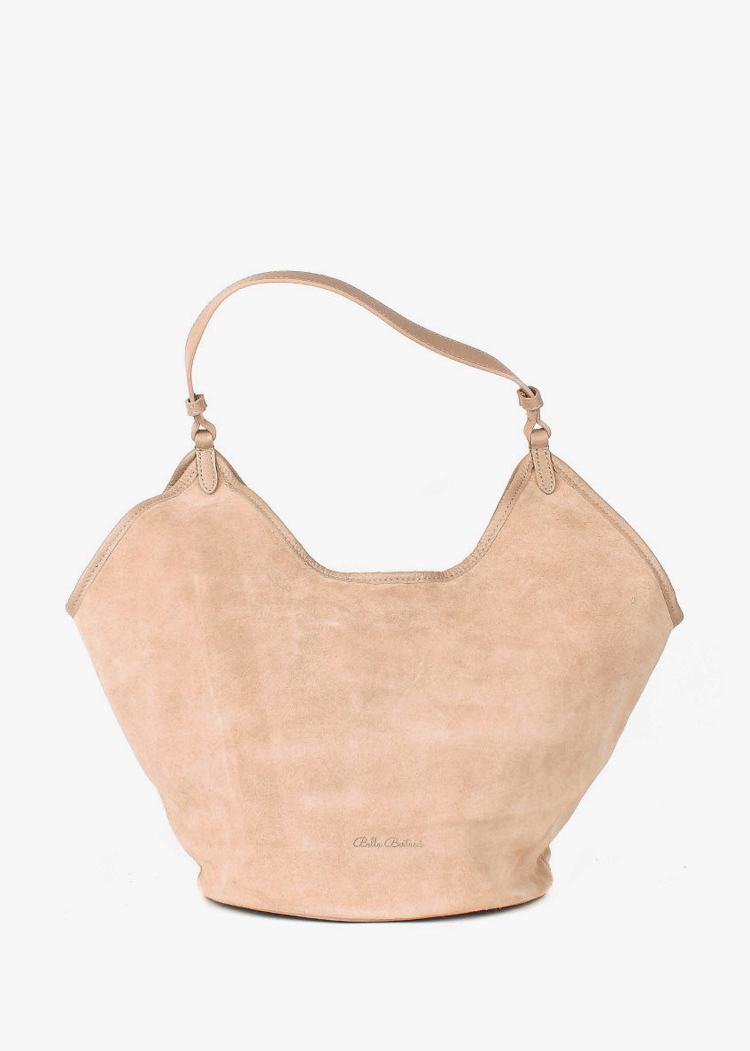 Bolso de hombro de piel italiana Beige 4890-11-47
