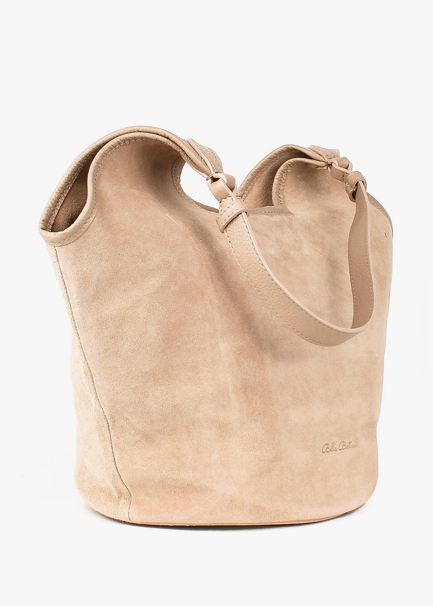 Bolso de hombro de piel italiana Beige 4890-11-47